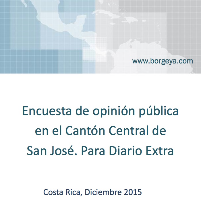 Encuesta de opinión pública en el Cantón Central de San José, para Diario Extra