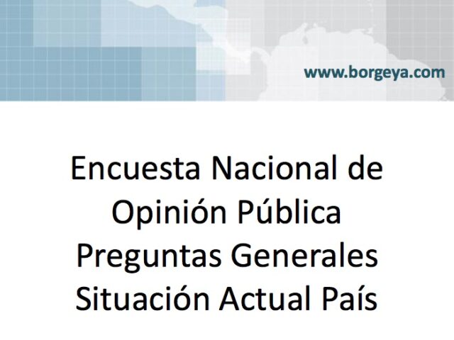 Resultados Generales Encuesta de Opinión – Situación Actual País – Costa Rica Abril 2016